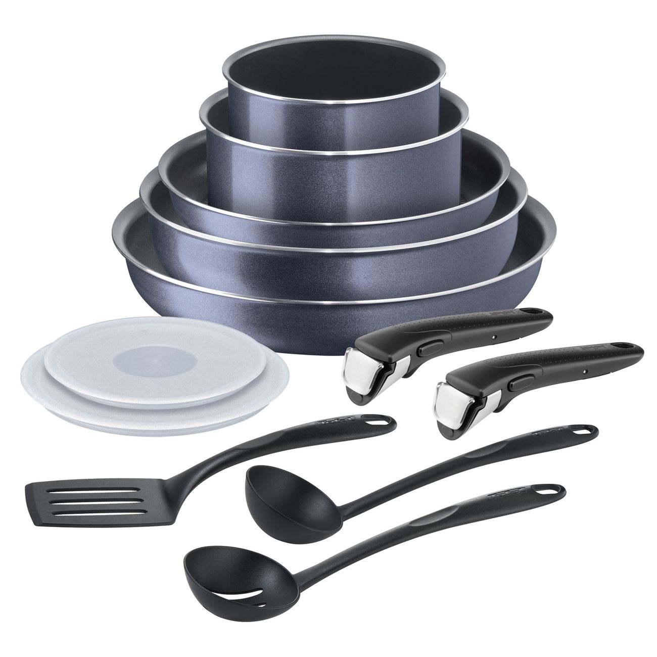 Набор посуды Tefal Ingenio Twinkle Grey 12 предметов 04180890 12499₽