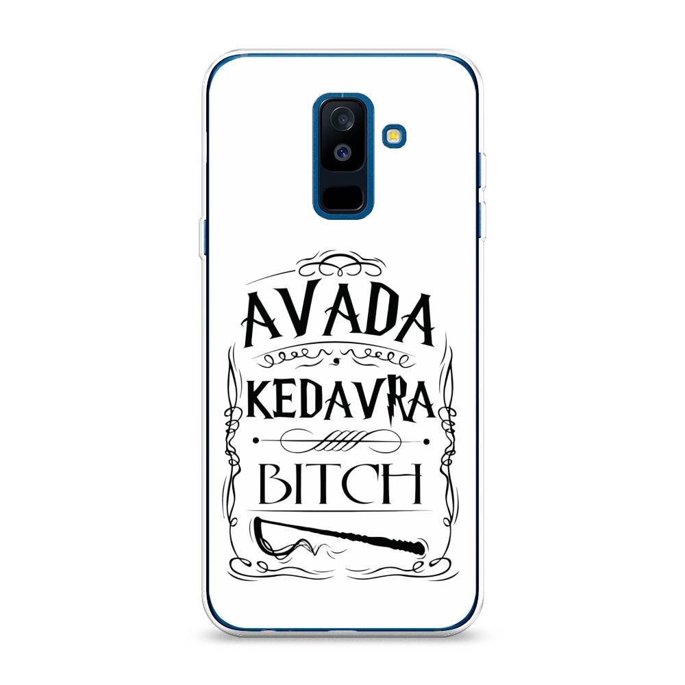 

Чехол на Samsung Galaxy A6 Plus "Avada kedavra bitch", Белый;серый;черный, 26050-6