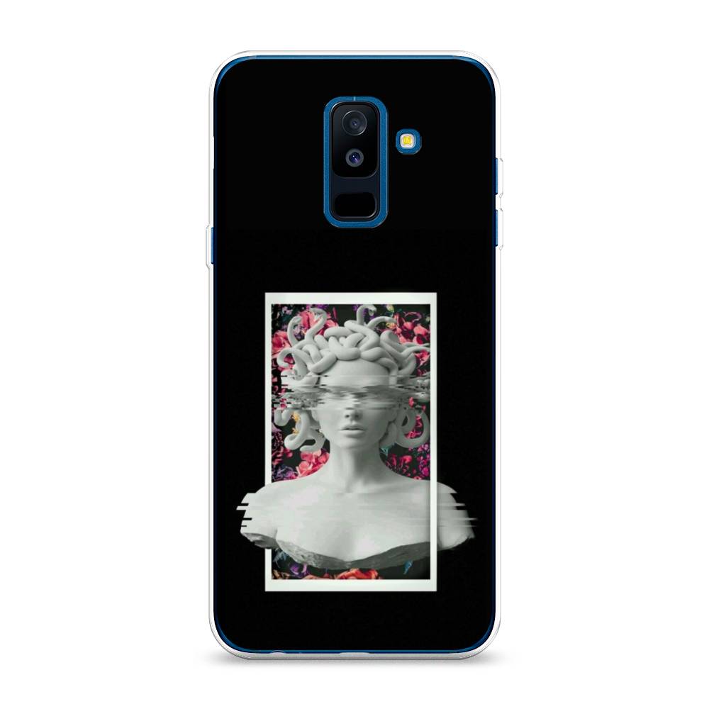 

Чехол на Samsung Galaxy A6 Plus "Web Punk Медуза Горгона", Черный;серый, 26050-6