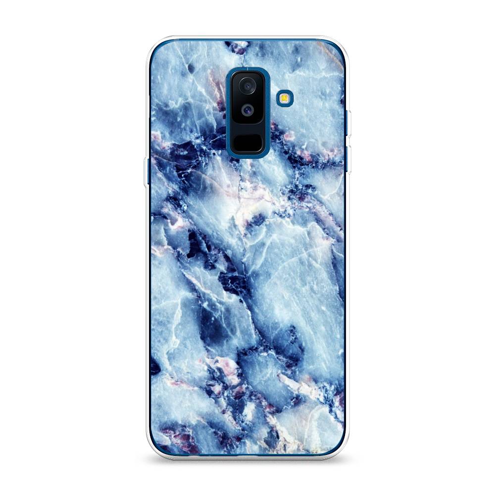 

Чехол на Samsung Galaxy A6 Plus "Мрамор с синими прожилками", Синий, 26050-3