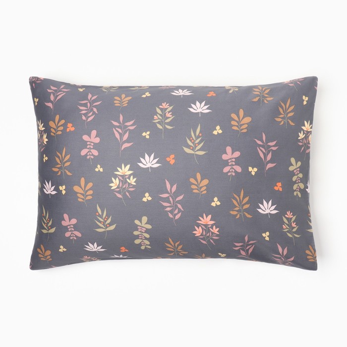 

Наволочка LoveLife Flower morning, 50*70, 100%хлопок, сатин, 125г/м2, Серый