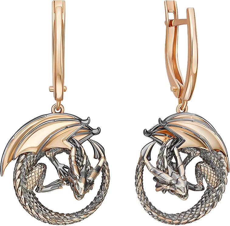 

Серьги подвески из красного золота PLATINA jewelry 02-5293-00-000-1110, 02-5293-00-000-1110