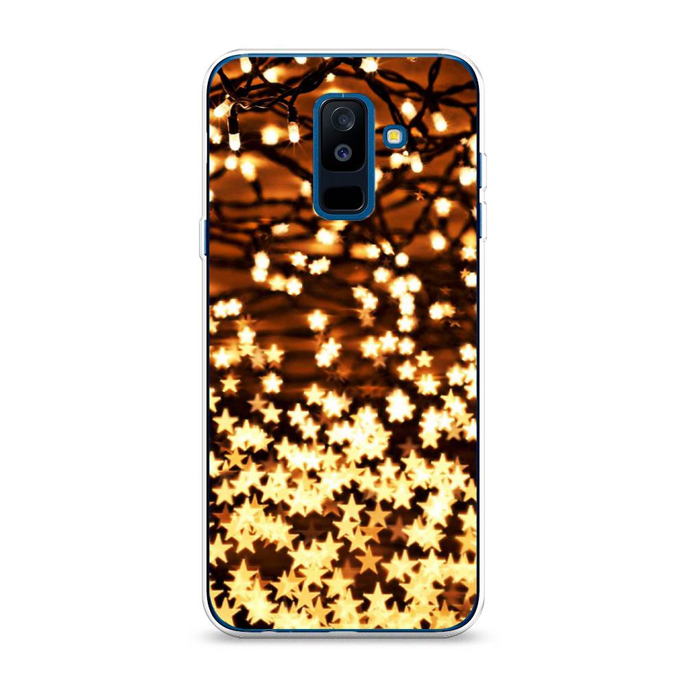 

Чехол на Samsung Galaxy A6 Plus "Новогодняя гирлянда", Золотистый, 26050-5