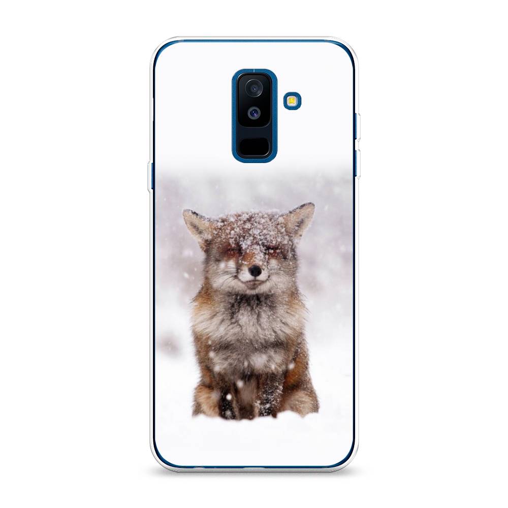 

Чехол на Samsung Galaxy A6 Plus "Зимняя лиса", Белый;серый;коричневый, 26050-1