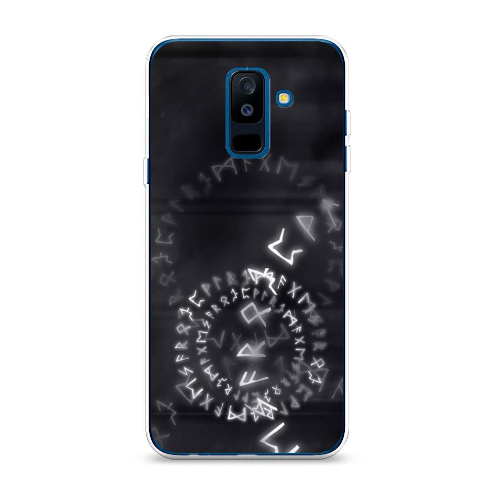 

Чехол на Samsung Galaxy A6 Plus "Руны", Серый;черный, 26050-3