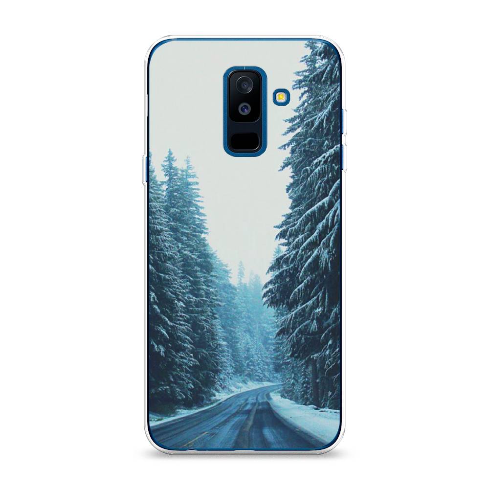 

Чехол на Samsung Galaxy A6 Plus "Зима 9", Бежевый;голубой;черный, 26050-2