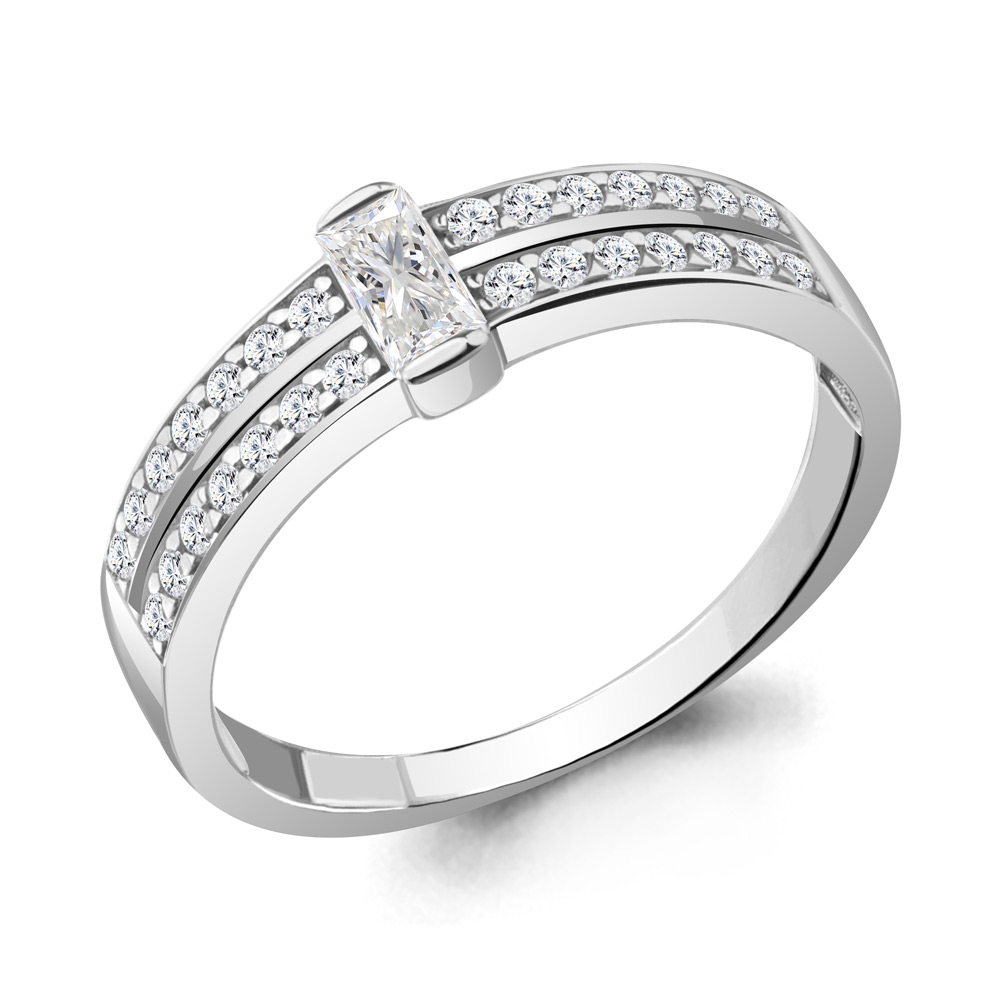 

Кольцо из серебра с фианитом Aquamarine Aquamarine 67712А_925_р р. 17,5, 67712А_925_р