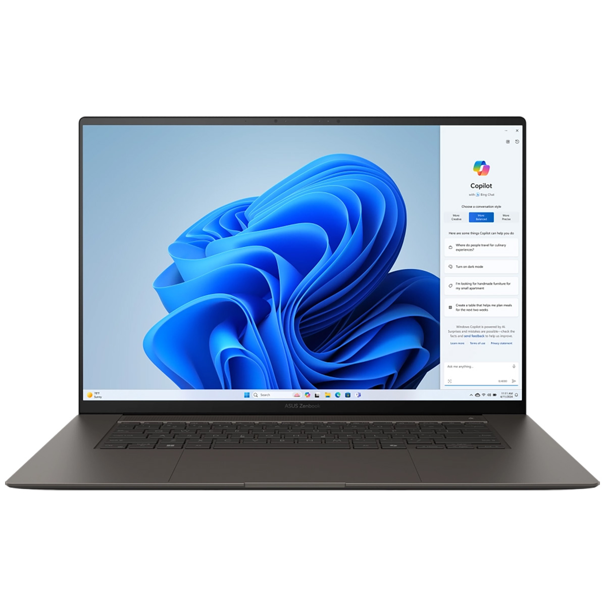 Ноутбук ASUS Zenbook S 14 серый (90NB14F1-M001D0)