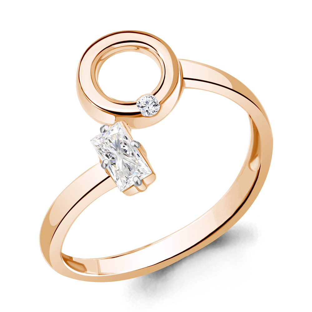 

Кольцо из серебра с фианитом Aquamarine Aquamarine 67710А_925_з р, 67710А_925_з