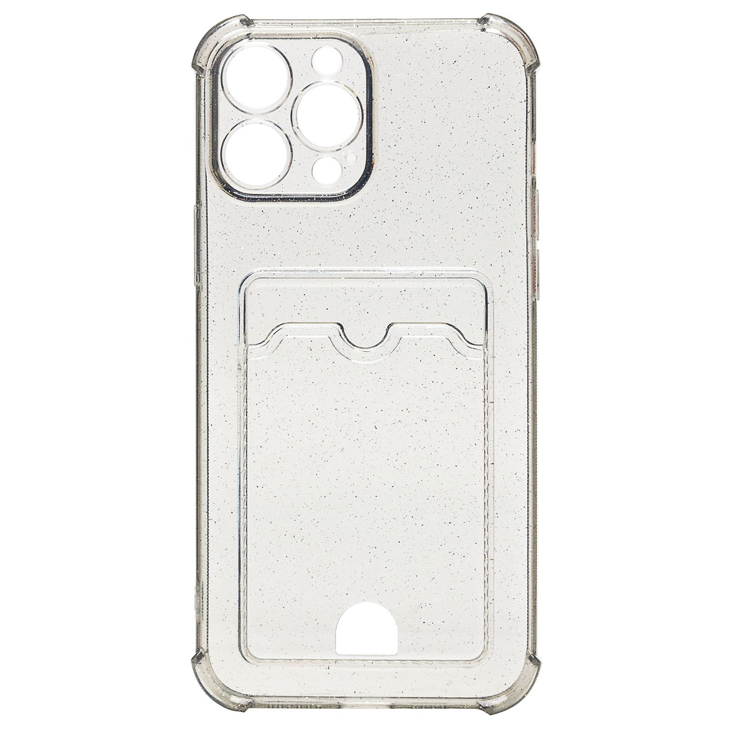 Чехол iPhone 12 Pro Max силиконовый с картхолдером №5 <черный>