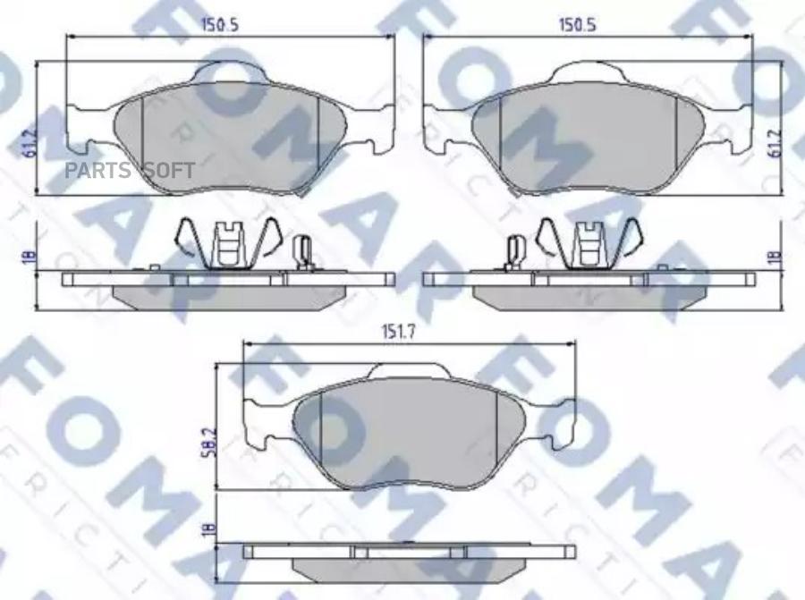 

Тормозные колодки FOMAR-FRICTION передние FO800281