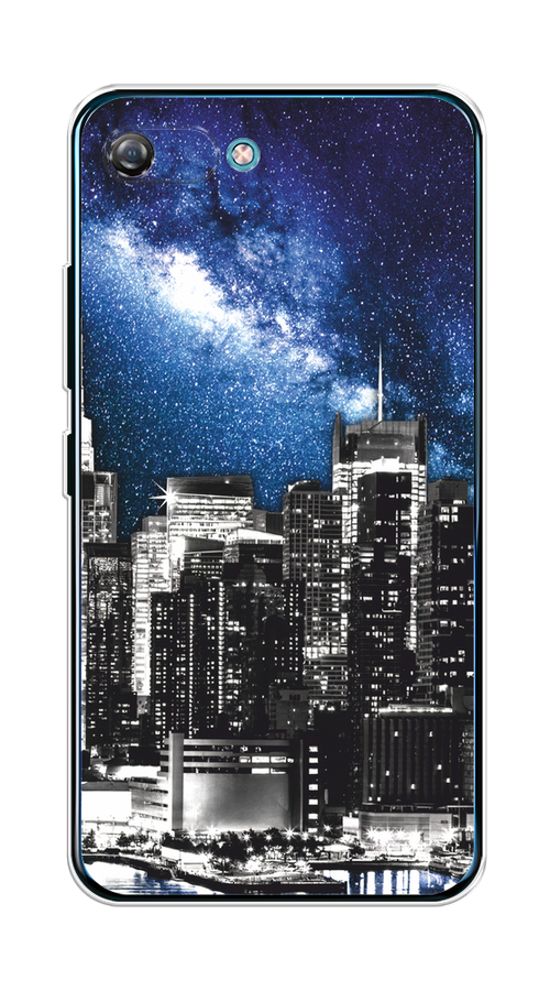 

Чехол на Itel A25/A35 "Космический Нью-Йорк", Синий;серый, 3200950-1