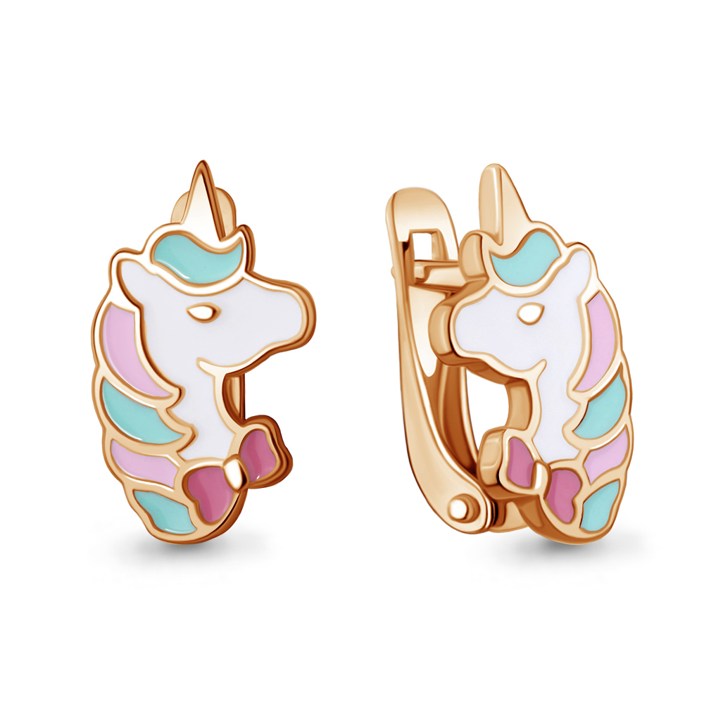 

Серьги из серебра с эмалью Aquamarine 34282_925_з, 34282_925_з