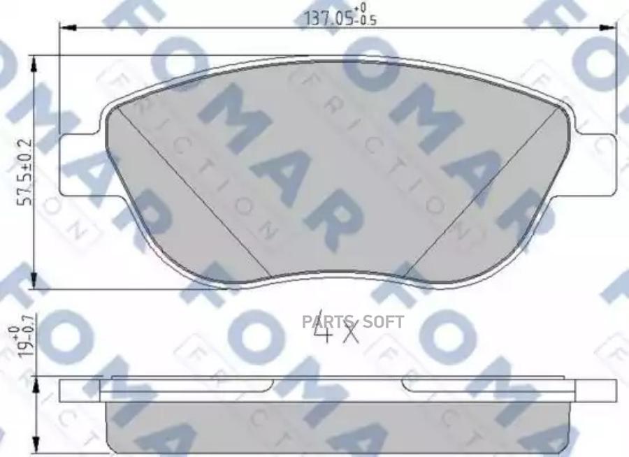 

Тормозные колодки FOMAR-FRICTION передние fo241581