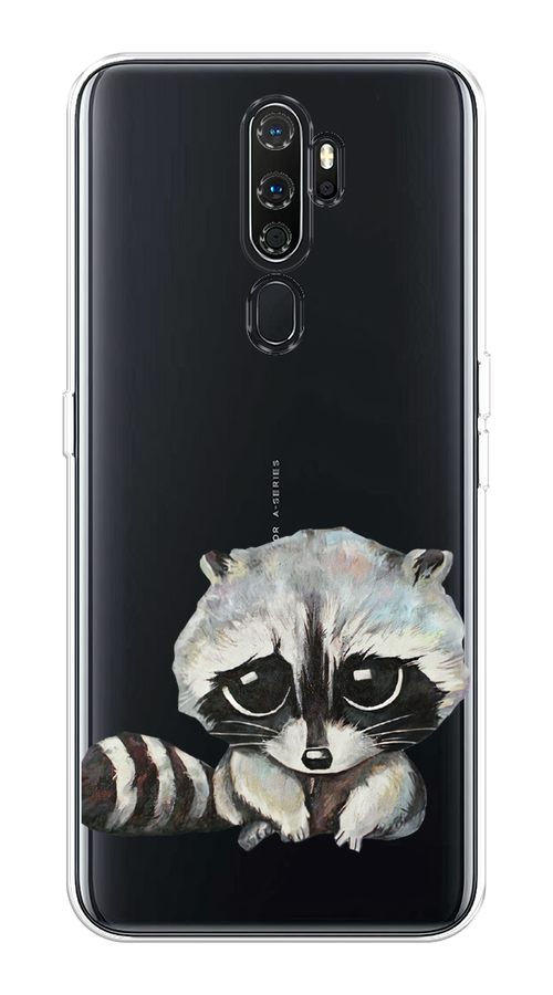 

Чехол на Oppo A5/A9 2020 "Большеглазый енот", Серый;черный;прозрачный, 251950-1
