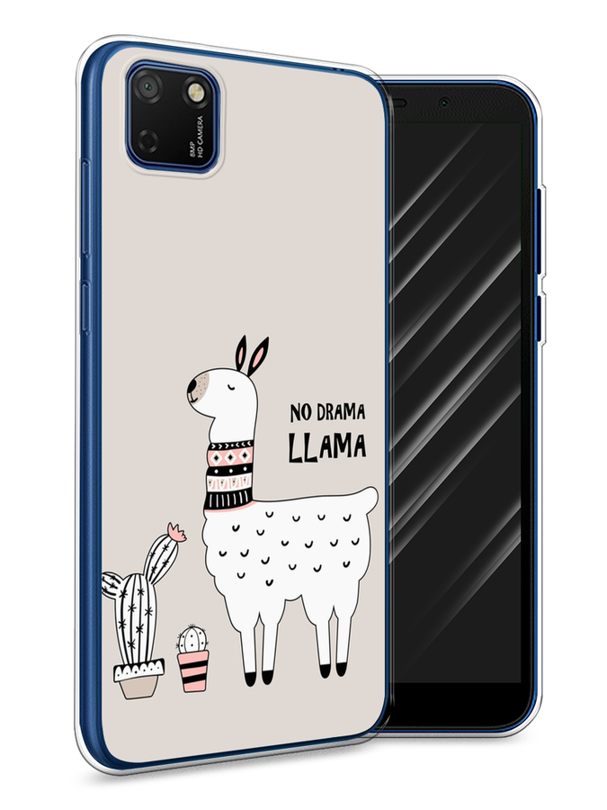 

Чехол Awog на Honor 9S "No drama LLama", Бежевый;серый;белый, 6102650-2