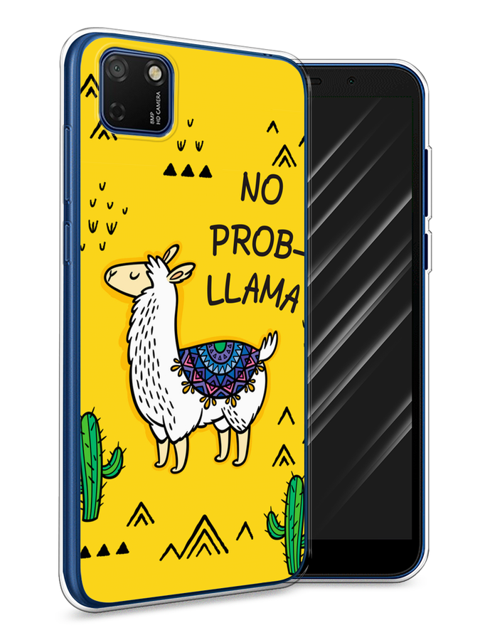 

Чехол Awog на Honor 9S "No probLLama", Желтый;черный;синий, 6102650-2