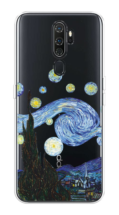 

Чехол на Oppo A5/A9 2020 "Ночь Ван Гога", Голубой;синий;черный, 251950-1