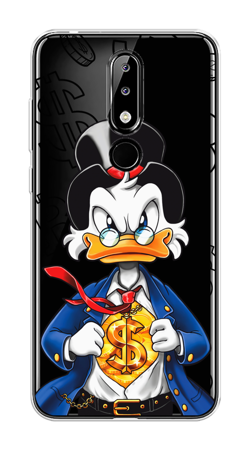 

Чехол на Nokia 5.1 Plus (X5) "Scrooge Goldman", Черный;белый;синий, 121950-1