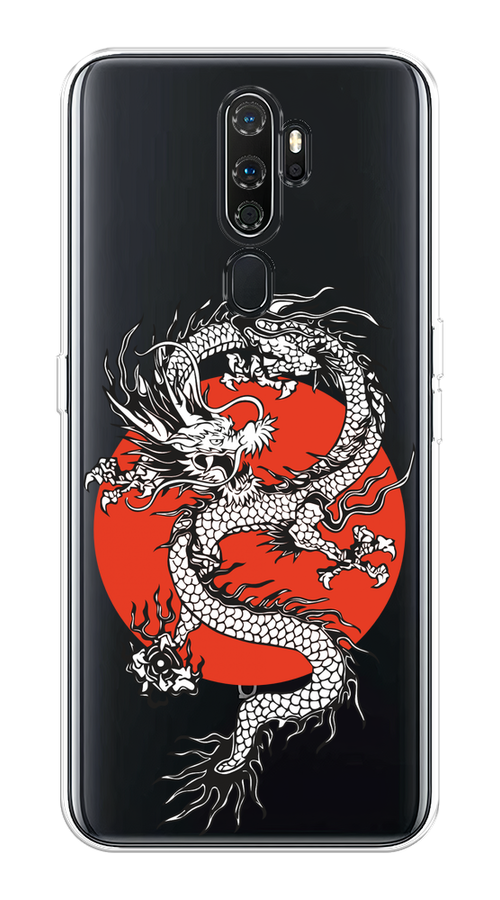 

Чехол на Oppo A5/A9 2020 "Восходящий дракон", Белый;черный;красный, 251950-1