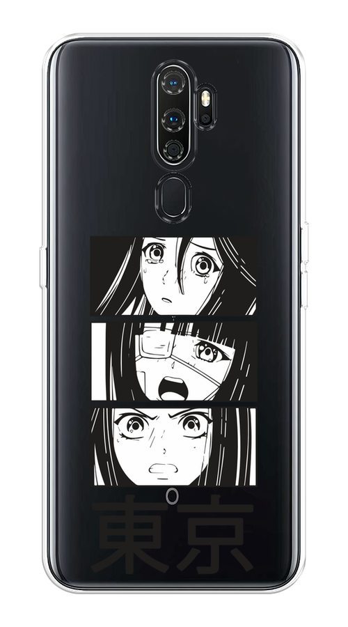 

Чехол на Oppo A5/A9 2020 "Tokyo girls", Белый;черный;прозрачный, 251950-1