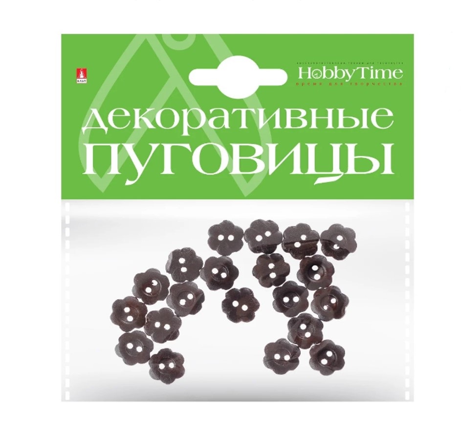 фото Пуговицы однотонные фигурные 13мм набор №1 (6 цветов, микс в коробке) , арт. 2-565/01 hobby time