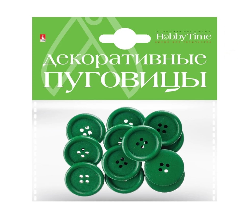 фото Пуговицы однотонные ø 30мм набор №1 (6 цветов, микс в коробке) , арт. 2-566/07 hobby time