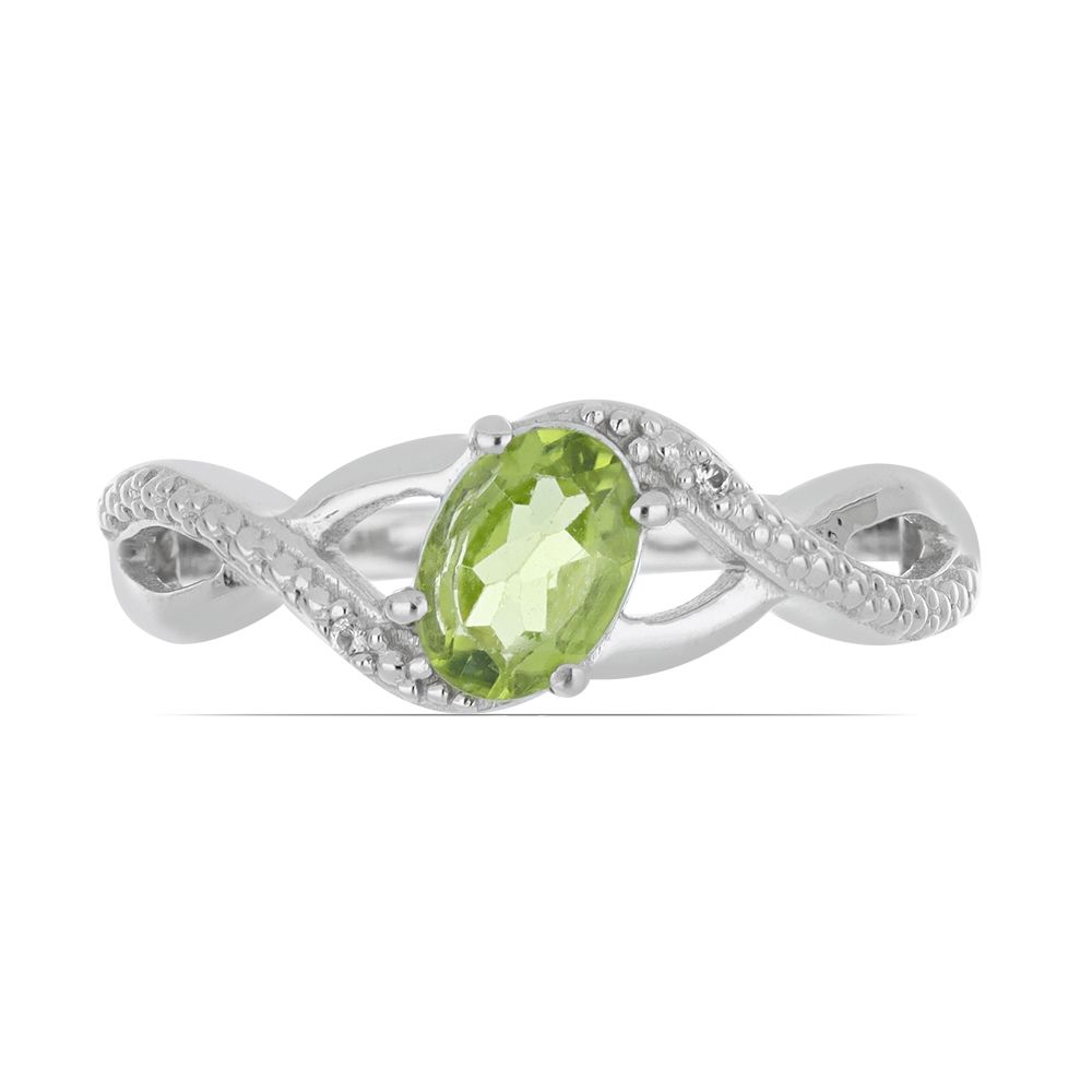 Кольцо из серебра р.21 Ювелирия T34900, перидот/топаз