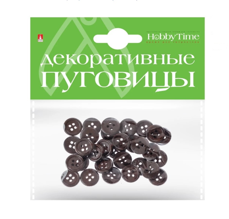 фото Пуговицы однотонные ø 15мм набор №1 (6 цветов, микс в коробке) , арт. 2-566/03 hobby time