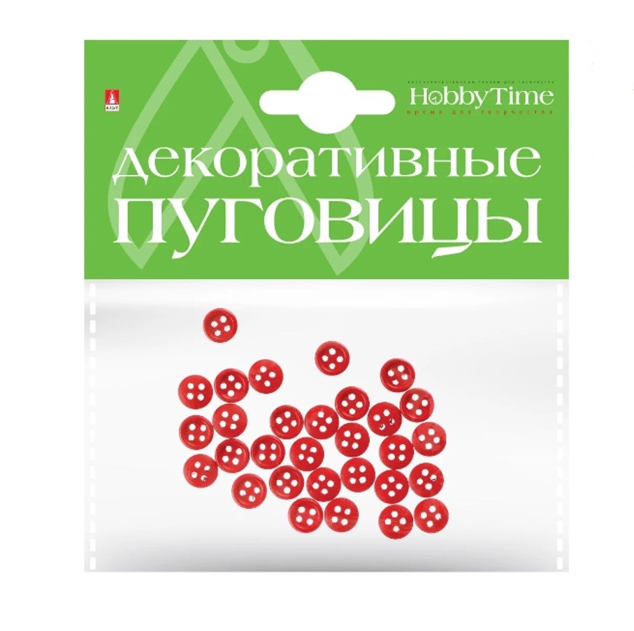 фото Пуговицы однотонные ø 10мм набор №1 (6 цветов, микс в коробке), арт. 2-566/01 hobby time