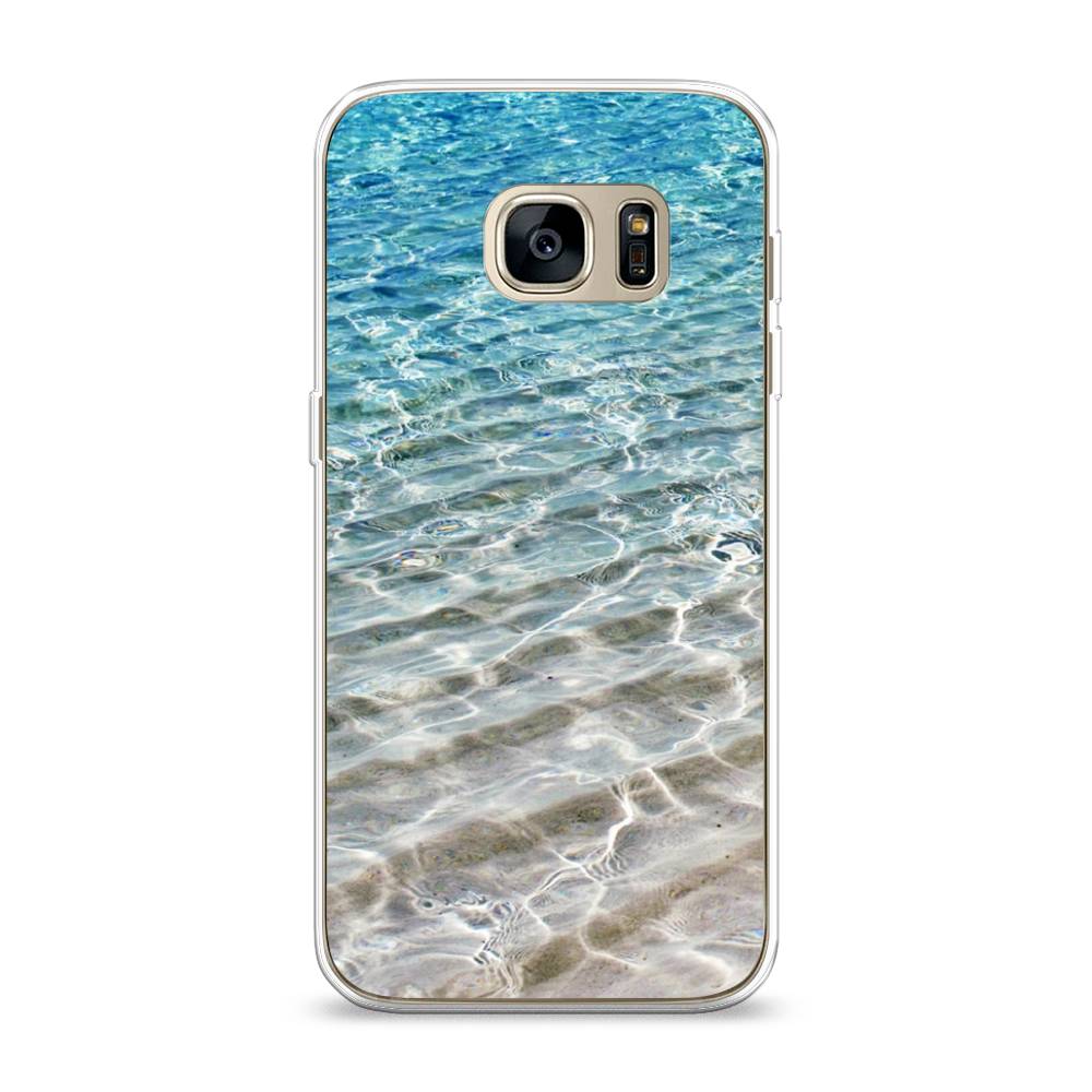 

Чехол Awog на Samsung Galaxy S7 "Волны 10", Голубой, 24550-4