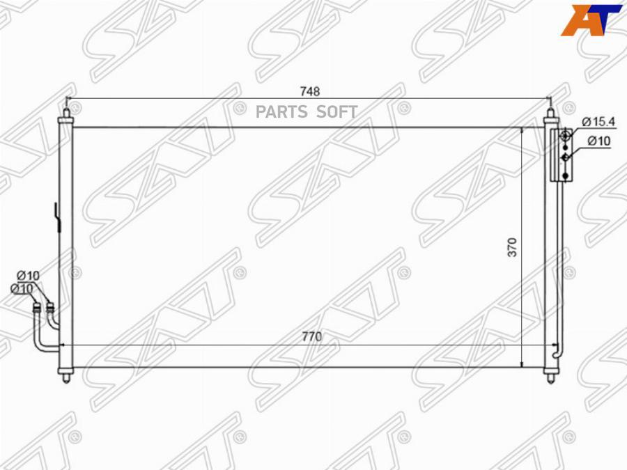 

SAT Радиатор кондиционера NISSAN MURANO #Z50 03- 08