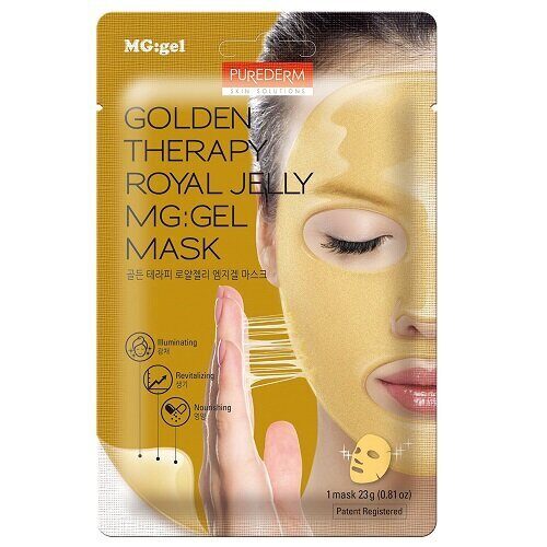 фото Гидрогелевая маска для лица purederm golden therapy royal jelly mg:gel mask 3 шт