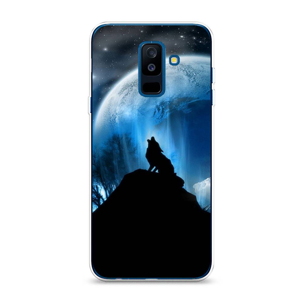

Чехол на Samsung Galaxy A6 Plus "Волк 2", Синий;черный;белый, 26050-1