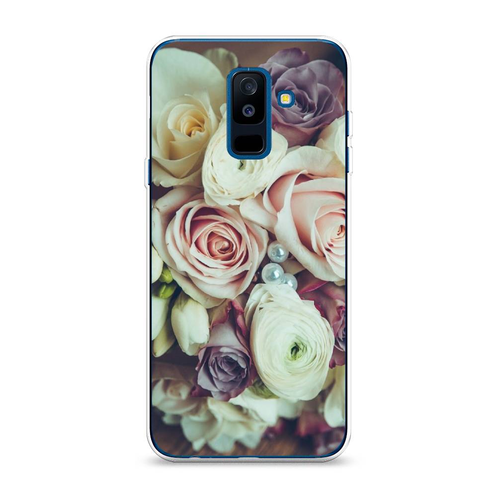 

Чехол на Samsung Galaxy A6 Plus "Свадебный букет", Белый;фиолетовый, 26050-2