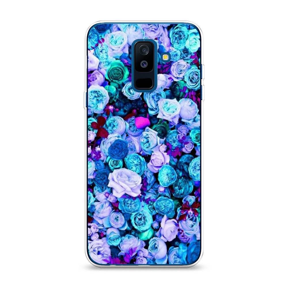 

Чехол на Samsung Galaxy A6 Plus "Цветочный ковер", Фиолетовый, 26050-2