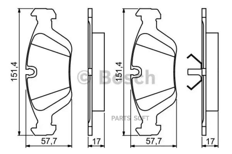 

Тормозные колодки Bosch передние 986495229