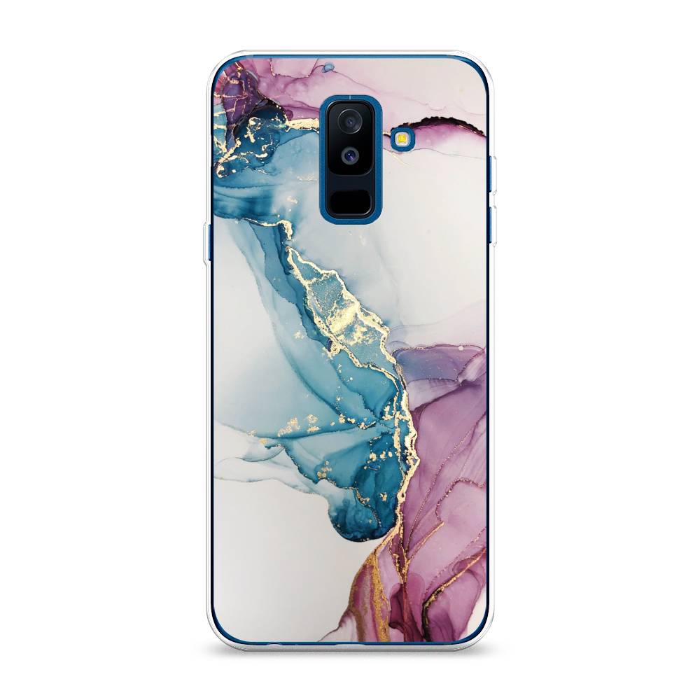 

Чехол на Samsung Galaxy A6 Plus "Розовые разводы рисунок", 26050-3