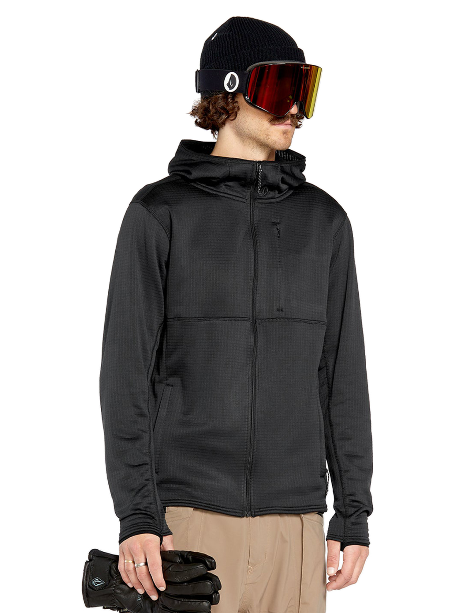 Толстовка мужская Volcom Gridlock Full Zip 2024-25 черная XL 14796₽