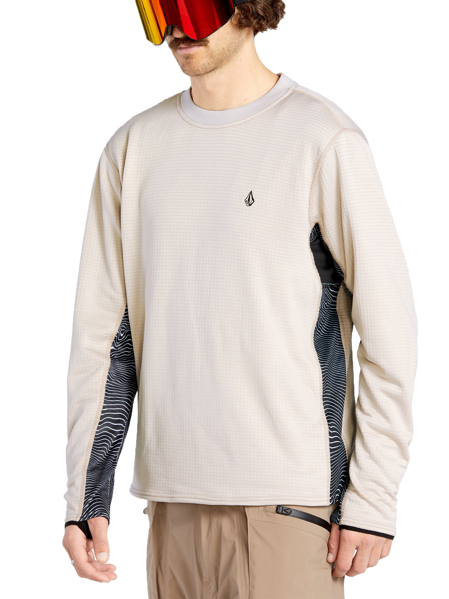 

Свитшот мужской Volcom Gridlock Crew 2024-25 бежевый S, Gridlock Crew 2024-25