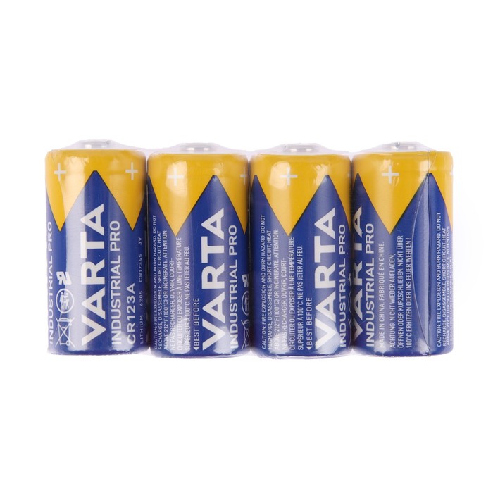 

Батарейка литиевая Varta INDUSTRIAL PRO, CR123A-4S, 3В, спайка, 4 шт.