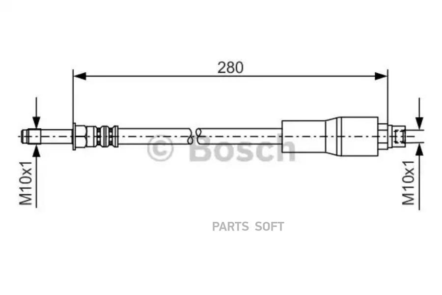Шланг Тормозной Зад Bmw E39Touring 00-03 280мм Bosch 1987476173 1247₽