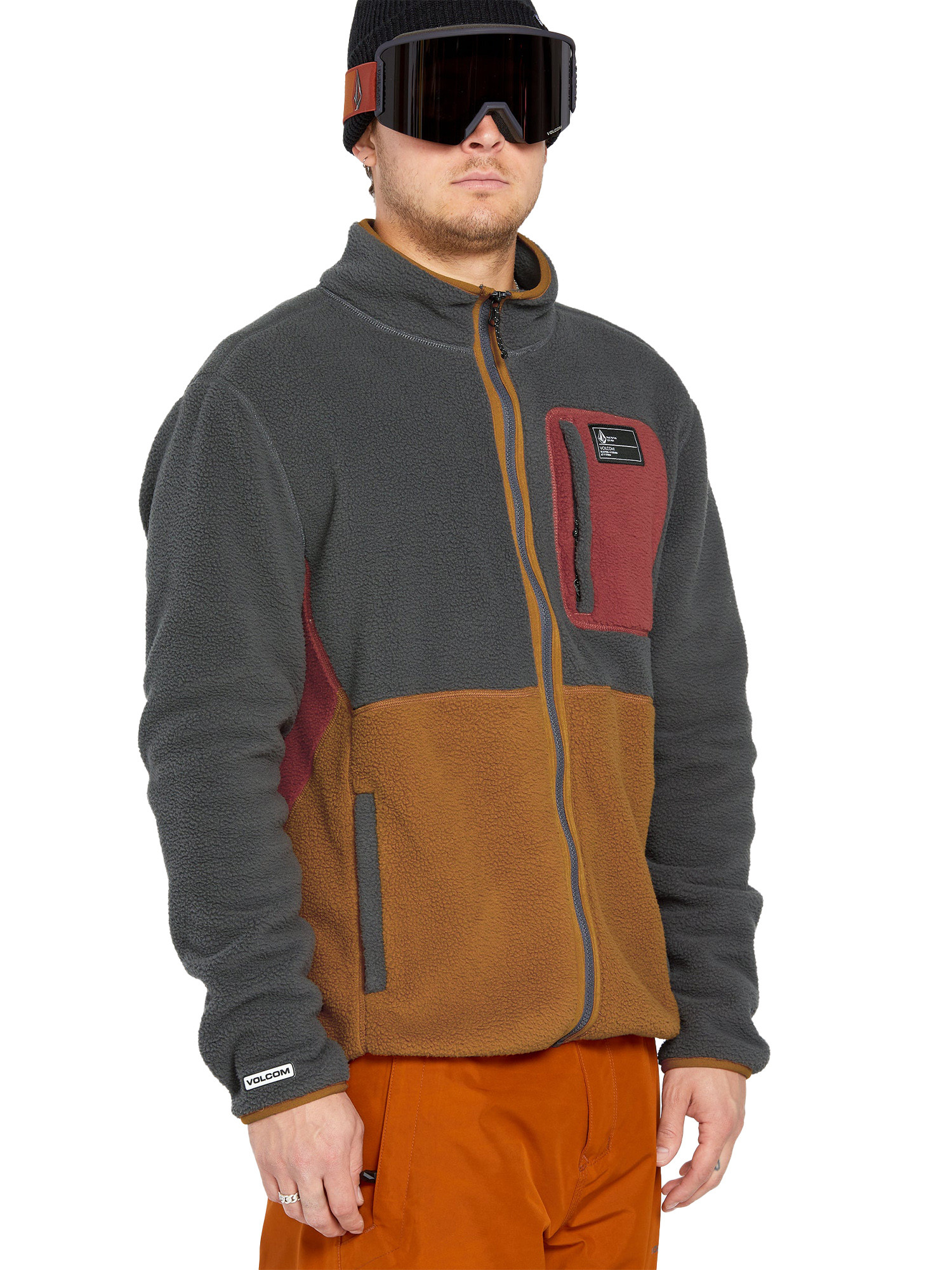 Толстовка мужская Volcom Fleecer Full Zip 2024-25 серая 2XL 15456₽