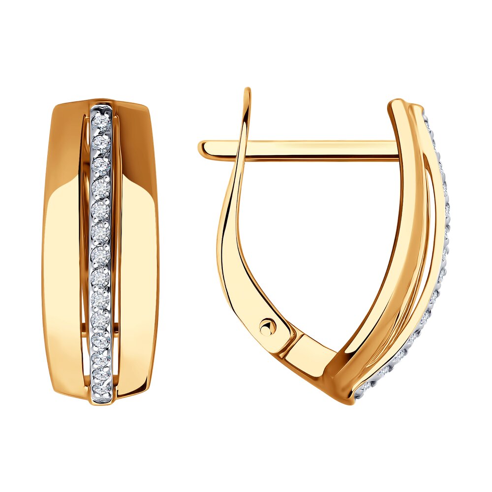 

Серьги из красного золота SOKOLOV 0200298, фианит, 0200298