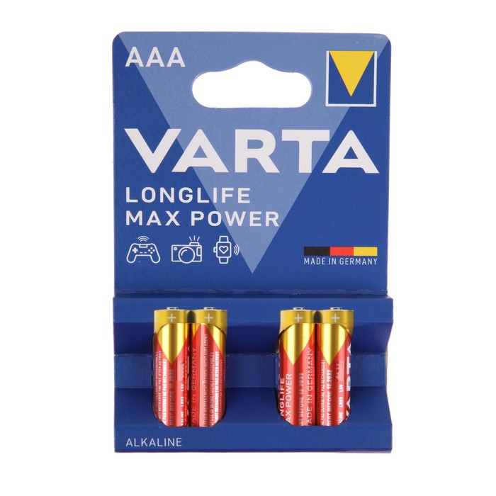 

Батарейка алкалиновая Varta MAX TECH AAA набор 4 шт