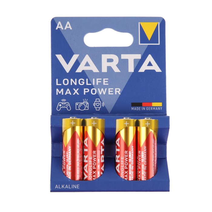 

Батарейка алкалиновая Varta MAX TECH AA набор 4 шт