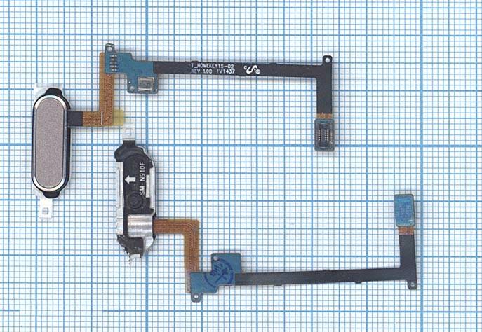 

Кнопка HOME в сборе с механизмом и шлейфом для Samsung Galaxy Note 4 N910 золотая, Золотистый