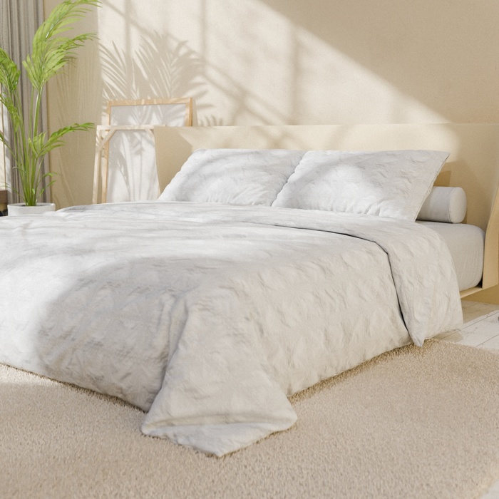 

Постельное бельё LoveLife евро Texture: white, микрофибра, 110 г/м2