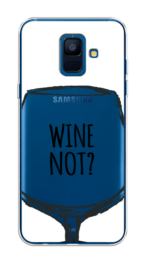 

Чехол на Samsung Galaxy A6 "Wine not white", Белый, 25950-6