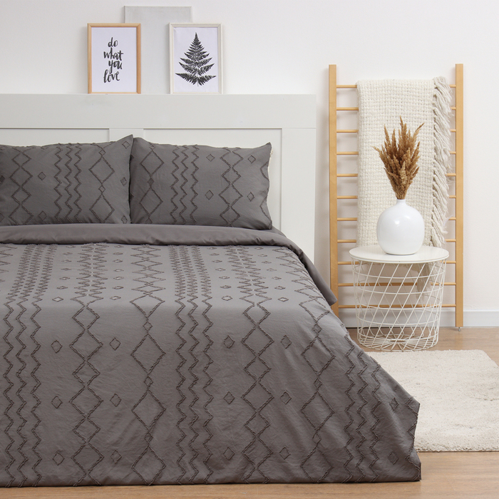 

Постельное бельё LoveLife Tufting евро "Орнамент", цвет серый, 110 г/м2